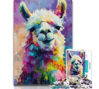 Adult Puzzles Fantasy Alpaca Jigsaw Puzzles 1000 Pieces for Adults Teens,Artists Collection, Fine Art for Age 14 Years Up 50x75cm