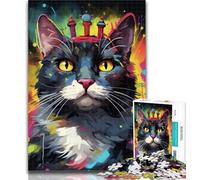 Adult Puzzles Fantasy Cat 1000 Piece Jigsaw Puzzles for Teenagers Gifts,Artists Collection, Fine Art for Age 14 Years Up 75x50cm