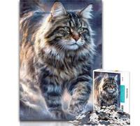 Adult Puzzles Fantasy Cat Jigsaw Puzzles for Teenagers,Family Game Stress Reliever Difficult Challenge Secret Santa Gifts 26x38cm