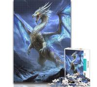 Adult Puzzles Fantasy Flying Dragon Jigsaw Puzzle 1000 Pieces for Adults,Educational Game for Birthday, Chrismas for Ages 14+ 50x75cm