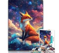 Adult Puzzles Fox in The Clouds Puzzles for Adults Teens 1000 Pieces,Challenging Game for The Whole for Women, Gifts for Men 26x38cm