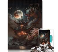 Adult Puzzles Galaxy Art Japanese Dragon Jigsaws Puzzles 1000 Pieces for Adults Gifts,Family Entertainment Toys Is Ideal As A Gift for The Whole Family 26x38cm