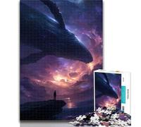 Adult Puzzles Galaxy Whale Jigsaw Puzzles 1000 Pieces for Adults Teens,Artistic Wall Decor & Birthday Gift Idea for Friends, Home Office 26x38cm