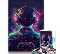 Adult Puzzles Gamer with Gamepad Jigsaw Puzzle 1000 Pieces for Adults,Educational Game for Birthday, Chrismas for Ages 14+ 26x38cm