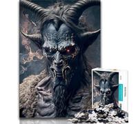 Adult Puzzles Goat Devil Jigsaw Puzzle 1000 Pieces for Adults,Fun Activity for Home, Rainy Days Toys, Birthday Gifts (38x26cm)