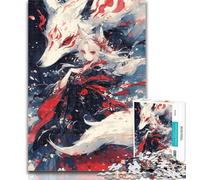 Adult Puzzles God of Foxes Jigsaw Puzzle 1000 Pieces for Adults,Fun Activity for Home, Rainy Days Toys, Birthday Gifts 26x38cm