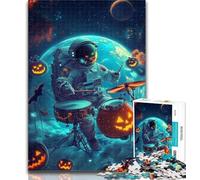 Adult Puzzles Halloween Astronaut Puzzles for Adults Teens 1000 Pieces,Challenging Game for The Whole for Women, Gifts for Men 50x75cm