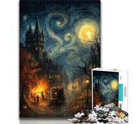 Adult Puzzles Halloween Skeleton Landscape Puzzles 1000 Pieces for Adults,Decompressing Intellectual Educational Toy Birthday Present, Gifts 26x38cm