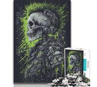 Adult Puzzles Heavy Metal Skull Puzzles for Adults Teens 1000 Pieces,Challenging Game for The Whole for Women, Gifts for Men 50x75cm