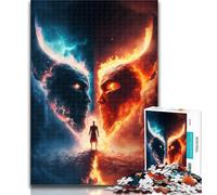 Adult Puzzles Hell Demons Jigsaw Puzzle 1000 Pieces for Adults,Educational Game for Birthday, Chrismas for Ages 14+ 26x38cm
