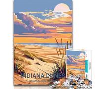 Adult Puzzles Indiana Dunes National Park 1000 Pieces Jigsaw Puzzles For Teens And Adults,Educational Games Home Decoration Deal As Gifts for The Whole Family 26x38cm