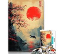 Adult Puzzles Japanese Style Landscape 1000 Pieces Jigsaw Puzzles for Adults And Teens,Vibrant And Unique Design Relaxing & Challenging Puzzle Experience 50x75cm