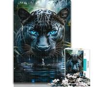 Adult Puzzles Jungle Black Leopard Jigsaw Puzzles for Teenagers 1000 Piece,Learning Educational Toys Family Games Birthday Present, Gifts 50x75cm