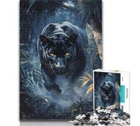 Adult Puzzles Jungle Black Panther Jigsaw Puzzle 1000 Pieces for Adults,Fun Activity for Home, Rainy Days Toys, Birthday Gifts 26x38cm
