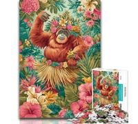 Adult Puzzles Jungle Gorilla Jigsaw Puzzle 1000 Pieces for Adults,Educational Games Home Decoration Artists Collection, Fine Art 50x75cm