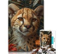 Adult Puzzles Jungle Leopard Jigsaw Puzzles 1000 Pieces for Adults Teens,Relax Games Is Ideal As A Gift for The Whole Family 50x75cm