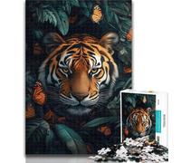 Adult Puzzles Jungle Tiger Jigsaw Puzzle 1000 Pieces for Adults,Educational Game for Birthday, Chrismas for Ages 14+ 26x38cm