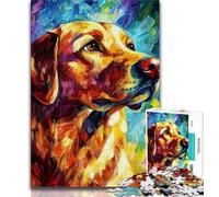 Adult Puzzles Labrador 1000 Piece Jigsaw Puzzle for Adults Teens,Interesting Stress Reduction Parent-child Interaction (26x38cm)