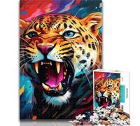 Adult Puzzles Leopard 1000 Piece Jigsaw Puzzles for Teenagers Gifts,Artists Collection, Fine Art for Age 14 Years Up 75x50cm