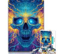 Adult Puzzles Lightning Skeleton Jigsaw Puzzles for Adults 1000 Piece,Family Game Birthday Gifts.Challenge High Difficulty 26x38cm