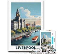 Adult Puzzles Liverpool United Kingdom 1000 Pieces Jigsaw Puzzles For Teens And Adults,Educational Games Home Decoration Deal As Gifts for The Whole Family 75x50cm