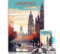 Adult Puzzles Liverpool United Kingdom Jigsaw Puzzles for Teenagers,Family Game Stress Reliever Difficult Challenge Secret Santa Gifts 26x38cm