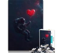 Adult Puzzles Loving Astronaut Jigsaw Puzzle 1000 Pieces for Adults,Educational Game for Birthday, Chrismas for Ages 14+ (50x75cm)