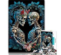 Adult Puzzles Loving Skeletons Jigsaw Puzzles 1000 Pieces for Adults Teens,Artistic Wall Decor & Birthday Gift Idea for Friends, Home Office (50x75cm)