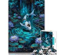 Adult Puzzles Magic Koi 1000 Pieces Jigsaw Puzzles For Teens And Adults,gifts for Friends And Family for Age 14 Years Up 26x38cm