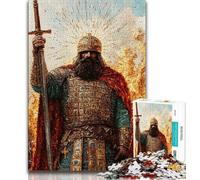 Adult Puzzles Majestic Knight 1000 Pieces Jigsaw Puzzles for Adults And Teens,for Educational Game Challenge Toy Artists Collection, Fine Art (50x75cm)