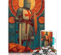Adult Puzzles Majestic Knight 1000 Pieces Jigsaw Puzzles for Adults And Teens,Vibrant And Unique Design Relaxing & Challenging Puzzle Experience 50x75cm