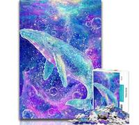 Adult Puzzles Majestic Spiritual Whale 1000 Piece Jigsaw Puzzles for Teenagers,Educational Game for Birthday, Chrismas for Ages 14+ 26x38cm