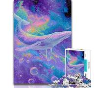 Adult Puzzles Majestic Spiritual Whale Puzzles for Adults Teens 1000 Pieces,Challenging Game for The Whole for Women, Gifts for Men 26x38cm