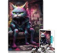 Adult Puzzles Mechanical Cat Jigsaw Puzzles for Teenagers 1000 Piece,Learning Educational Toys Family Games Birthday Present, Gifts 26x38cm