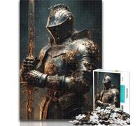 Adult Puzzles Mighty Medieval Knight 1000 Piece Jigsaw Puzzles for Teenagers Gifts,Artists Collection, Fine Art for Age 14 Years Up 75x50cm