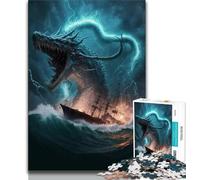 Adult Puzzles Monster Invasion 1000 Piece Jigsaw Puzzles for Teenagers,Train Your Brain And Hands Birthday Present, Gifts (26x38cm)