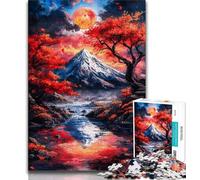 Adult Puzzles Mount Fuji 1000 Pieces Jigsaw Puzzles for Adults And Teens,Challenging Difficult with Fully Interlocking Randomly Shaped Pieces (50x75cm)