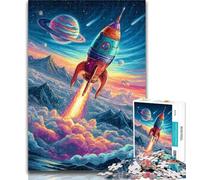 Adult Puzzles Moving Rocket Puzzles for Adults Teens 1000 Pieces,Challenging Game for The Whole for Women, Gifts for Men 50x75cm
