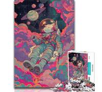 Adult Puzzles Music Astronaut Cat 1000 Pieces Jigsaw Puzzles For Teens And Adults,learning Educational Toys Unique Home Decor And Gifts 50x75cm