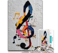 Adult Puzzles Musical Symbols Jigsaws Puzzles 1000 Pieces for Adults Gifts,Family Entertainment Toys Is Ideal As A Gift for The Whole Family (50x75cm)