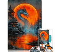 Adult Puzzles Mysterious Dragon 1000 Piece Jigsaw Puzzles for Teenagers Gifts,Artists Collection, Fine Art for Age 14 Years Up (38x26cm)