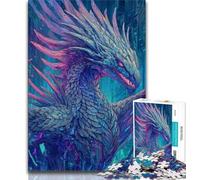 Adult Puzzles Mysterious Dragon Jigsaw Puzzle 1000 Pieces for Adults,Educational Game for Birthday, Chrismas for Ages 14+ (26x38cm)