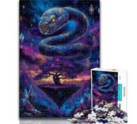 Adult Puzzles Mysterious Snake 1000 Piece Jigsaw Puzzles,Vibrant And Unique Design Relaxing & Challenging Puzzle Experience 26x38cm
