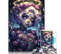 Adult Puzzles Mystical Spirit Girl 1000 Pieces Jigsaw Puzzles For Teens And Adults,Educational Games Home Decoration Deal As Gifts for The Whole Family 75x50cm