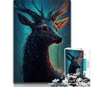 Adult Puzzles Mythical Forest Deer 1000 Piece Jigsaw Puzzles for Teenagers Gifts,Artists Collection, Fine Art for Age 14 Years Up (38x26cm)