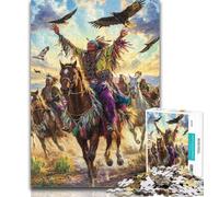 Adult Puzzles Native American Men 1000 Pieces Jigsaw Puzzles for Adults And Teens,for Educational Game Challenge Toy Artists Collection, Fine Art 26x38cm