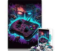 Adult Puzzles Neon Game Puzzles for Teenagers 1000 Pieces,Brain Teaser Game Wall Decoration Unique Birthday And Xmas Gifts (26x38cm)