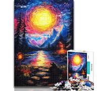 Adult Puzzles Night Sky 1000 Piece Jigsaw Puzzles,Vibrant And Unique Design Relaxing & Challenging Puzzle Experience 50x75cm