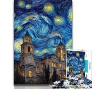 Adult Puzzles Night Sky Castle Jigsaw Puzzles for Adults,Brain Teaser Game Wall Decoration Unique Birthday And Xmas Gifts 26x38cm