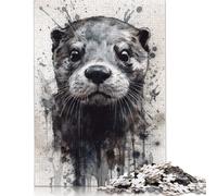 Adult Puzzles Otter Wild Elegance Wooden Puzzles for Adults & Teenager Sustainable Puzzle for Adults 1000pcs (75x50cm)